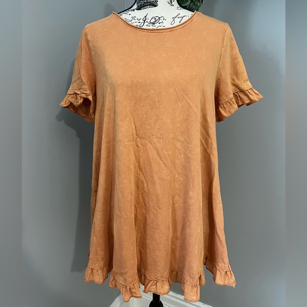 Altar’d State Ruffle Bleached Fashion Top - Picture 3 of 8